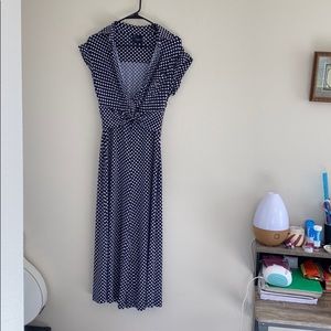 Polka dot blue romper